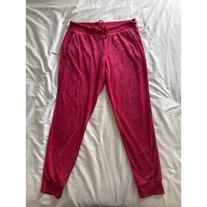 Juicy Couture Velour Pants Joggers Pink Women's Large Y2K Athleisure